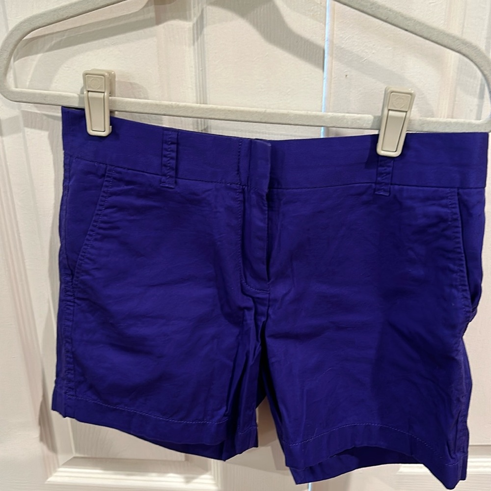 J. Crew Broken-in Rich Purple Chino Shorts (size 2)